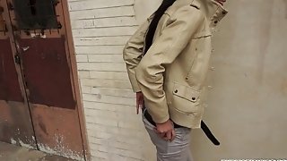 Natural Titted Czech Damsel Fucking Outside. Point Of View