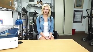 Blonde Petite Teen Likes To Fuck With Her Black Boss At Lunch Time