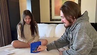 Playing A Unwrap Version Of Connect Four Finishes Up With The Loser Fucking The Winner